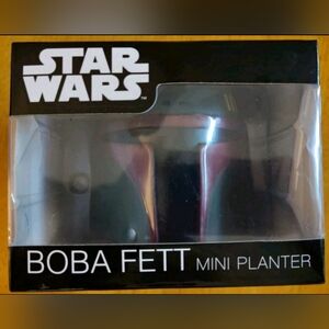 Star Wars Boba Fett Helmet 3-Inch Resin Mini Planter CultureFly Disney NIB New